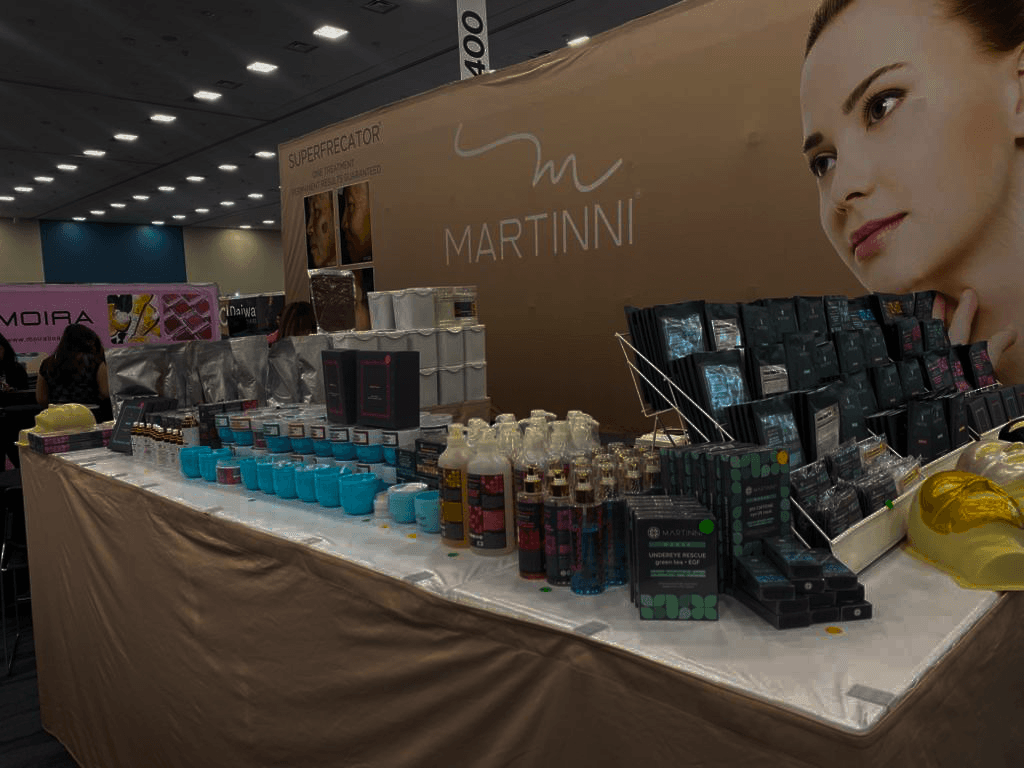 SuperFrecator at Martinni beauty expo booth